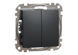 Девиаторен ключ двоен 10AX антрацит SEDNA SDD114108