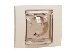 Контакт влагозащитен IP44 винтово свързване слонова кост NEW UNICA NU003744