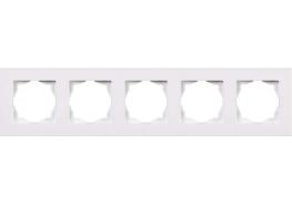 Рамка петорна хоризонтална Eqona бяла