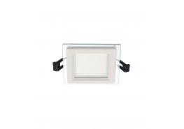 Панел квадратен 6W стъклен LENA-SG 4000K