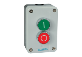 Кнопка 2 бутона с пружинно връщане EL1-BP213 1НО+1НЗ IP65 зелен/червен