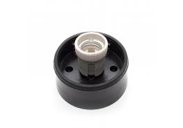 Наклонена основа с фасунга за абажур  Е27 черна