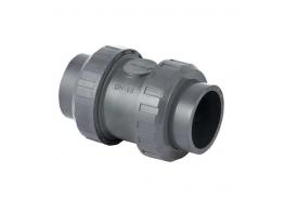 ПВЦ Възвратна клапа с пружина с два холендъра за лепене с вътрешна резба ф90 x 3"