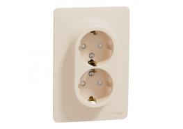 Двоен контакт шуко 2P+E 16A слонова кост NU206744