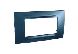 Рамка 4 модула Unica Allegro ледено син