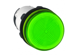 Сигнална лампа зелена леща за BA9s крушка 230 V с винтови клеми