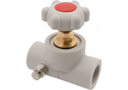 Полипропилен кеклов кран с изпусквател ф40