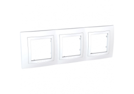 Рамка тройна Unica бяла ДО ИЗЧЕРПВАНЕ НА КОЛИЧЕСТВАТА