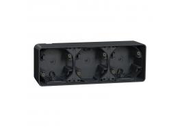 Mureva тройна хоризонтална конзола за открит монтаж антрацит MUR37713