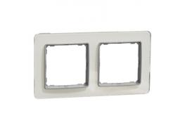 Двойна декоративна рамка стъклена бяла SDD360802