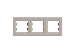 Рамка тройна хоризонтална Asfora бронз