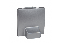 Кабелен излаз 16A двумодулен механизъм Unica алуминий/сребрист