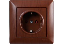 Контакт със защита Visage тъмен махагон