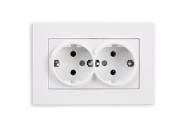 Контакт двоен Eqona бял