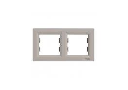 Рамка двойна хоризонтална Asfora бронз