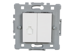 Телефонна розетка бяла SPLENDOR