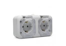 Контакт двоен Пком IP44  БЯЛ Найден Киров