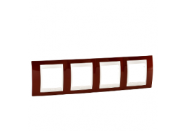 Рамка четворна Unica Plus теракота/слонова кост ДО ИЗЧЕРПВАНЕ НА НАЛИЧНОСТИТЕ