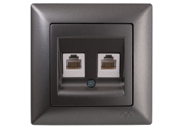 Контакт за телефон двоен Visage тъмносив