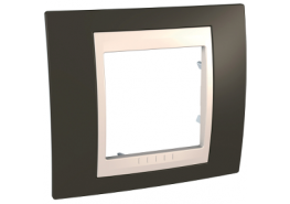 Рамка единична Unica какао/слонова кост ДО ИЗЧЕРПВАНЕ НА КОЛИЧЕСТВАТА