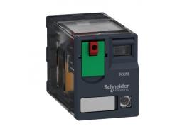 Миниатюрно реле с основа, Harmony, 6A, 4CO, заключващ се тест бутон, 48V AC