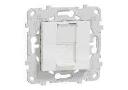 Компютърна розетка RJ45 cat.5 UTP с монтажна рамка бял NU541118