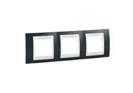 Рамка тройна Unica Plus тъмно сива/слонова кост ДО ИЗЧЕРПВАНЕ НА НАЛИЧНОСТИТЕ