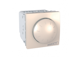 Ротативен ключ димер 0.2А 250VAC 400W за луминисцентни лампи двумодулен механизъм Unica слонова кост