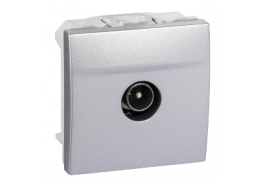 Розетка за TV мъжки преход двумодулна Unica Top/Class алуминий