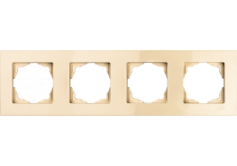 Рамка четворна хоризонтална Eqona крем