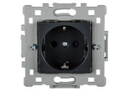 Контакт шуко черен SPLENDOR