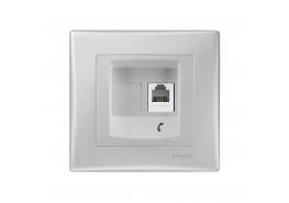 Телефонна розетка сглобена Sedna алуминий OLD SERIES разпродажба