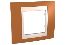 Рамка единична Unica оранжева/слонова кост ДО ИЗЧЕРПВАНЕ НА КОЛИЧЕСТВАТА