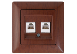 Контакт за телефон двоен Visage тъмен махагон