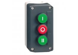 Пулт за управление с 3 бутона - зелен "I" 1NO - червен "O" 1NC - зелен "II" 1NO