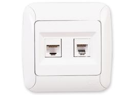 Контакт за компютър двоен Fantasy бял