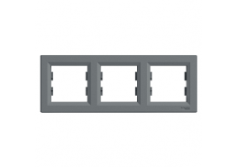 Рамка тройна хоризонтална Asfora стомана