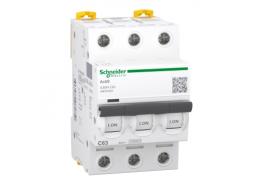 Автоматичен прекъсвач Acti9 3P 63A крива C 400V  7.5 kA