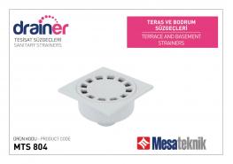 Сифон подов &Oslash; 50 пластмасов 150ммх150мм