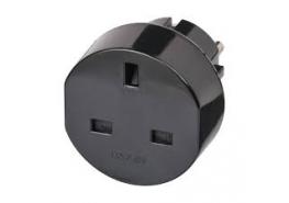 Адаптор преход Английски стандарт към шуко черен