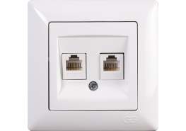 Контакт за телефон двоен Visage бял