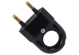 Щепсел с дръжка 6А 240V черен