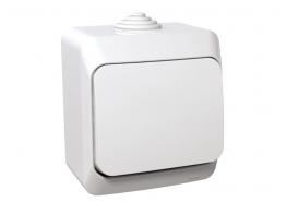 Ключ единичен схема 1 открит монтаж бял WDE 000510