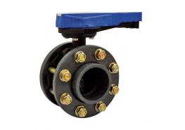ПВЦ Кран бътерфлай спирателен с фланци ф225
