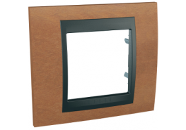 Рамка единична Unica Top череша/графит