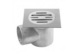 Сифон рогов &Oslash;50 90ммх90мм неръждаема решетка