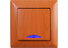 Ключ единичен светещ схема 1 Visage светъл махагон