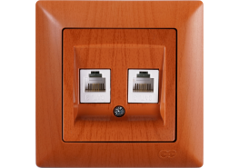 Контакт за телефон двоен Visage светъл махагон