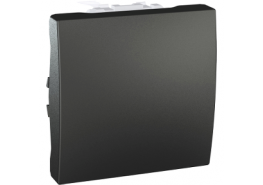 Ключ девиаторен схема 6 двумодулен 10A 250VAC механизъм Unica графит