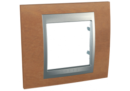 Рамка единична Unica Top череша/алуминий